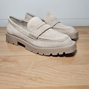 Dolce Vita Elias Lug Sole Tailored Loafer Flats Size 6 - Dune Sand